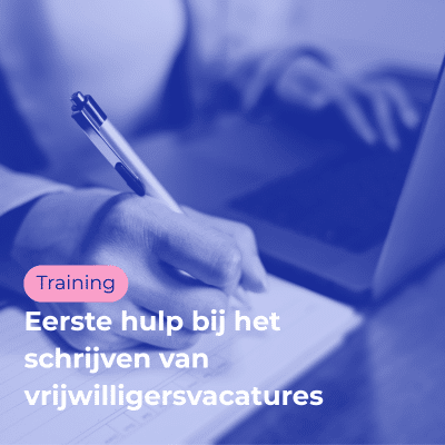 Training: Eerste hulp bij het schrijven van vrijwilligersvacatures afbeelding